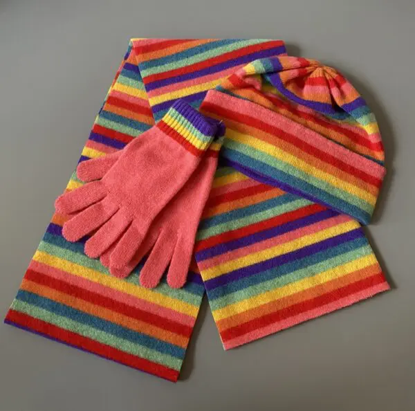 Robert Mackie Ranza Ladies' Gloves - 2004 Rainbow Stripe - Image 3