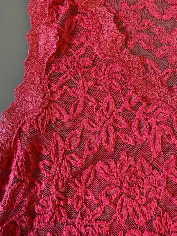 Rosemunde 4936 Sleeveless Lace V Neck Top - Carmine - Image 2