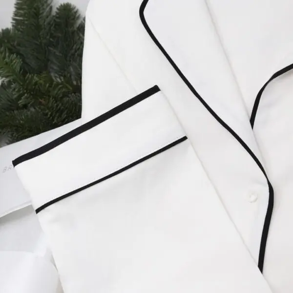 Breathe Organic Cotton Pyjamas - White - Image 4