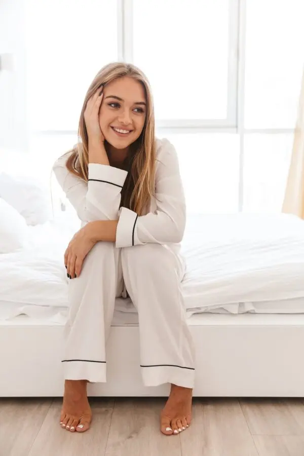 Breathe Organic Cotton Pyjamas - White