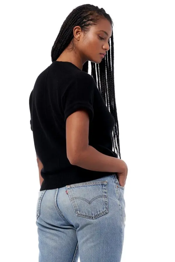 360 Cashmere Audrina Sweater - Black - Image 4