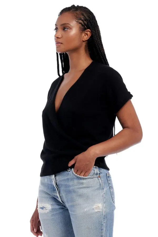 360 Cashmere Audrina Sweater - Black - Image 3
