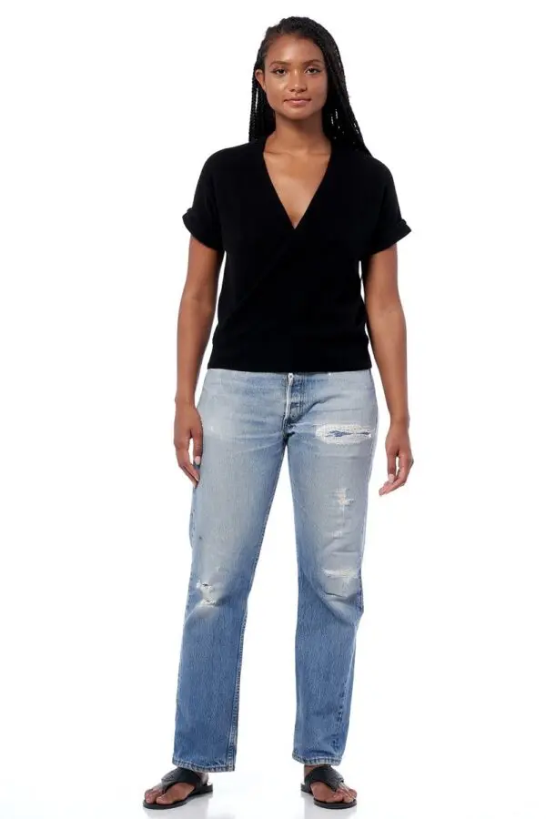 360 Cashmere Audrina Sweater - Black - Image 2