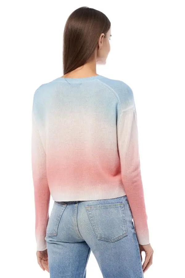 360 Cashmere Kora Sweater - Alabaster / Seafoam / Nectar - Image 4