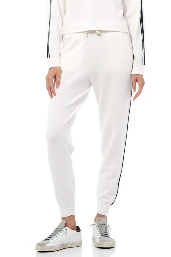 360 Cashmere Karson Pant - Chalk / Navy