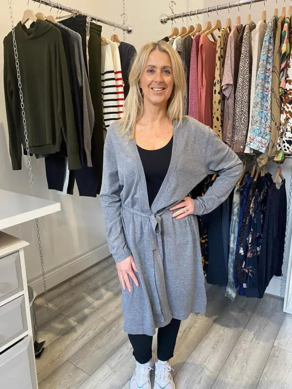 Chalk Cass One Size Robe - Charcoal