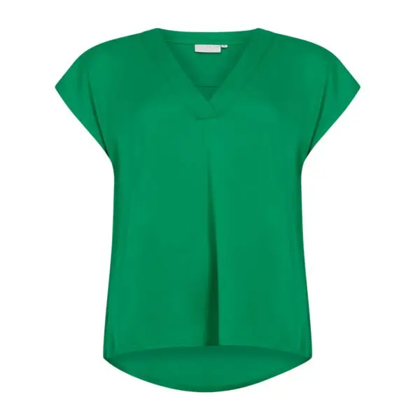 Coster Copenhagen Top with V Neck - Emerald Green