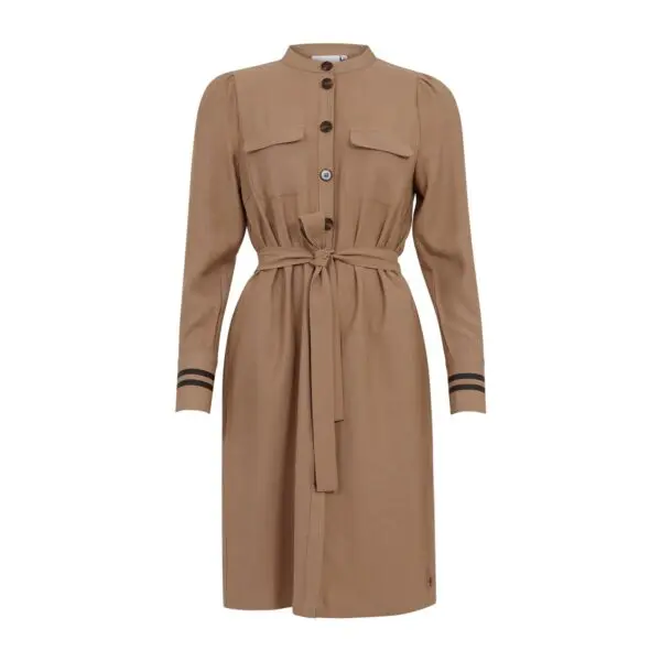 Coster Copenhagen Shirt Dress with Belt - Grey Sand