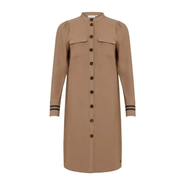 Coster Copenhagen Shirt Dress with Belt - Grey Sand - Image 2