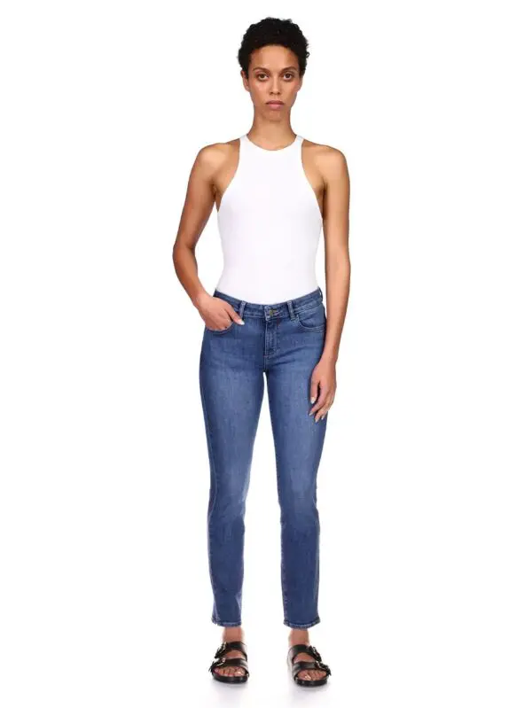 DL1961 Angel Mid-Rise Instasculpt Cigarette Leg Jean - River
