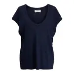 Essentiel Antwerp Zinnia V Neck T Shirt - Parisian Night PN23