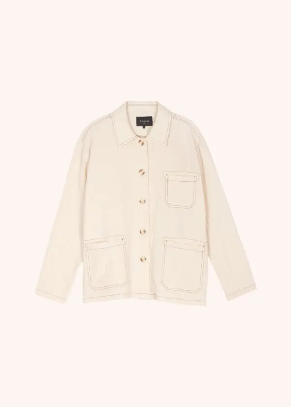 Frnch Lauralie Shirt Jacket - Creme - Image 2