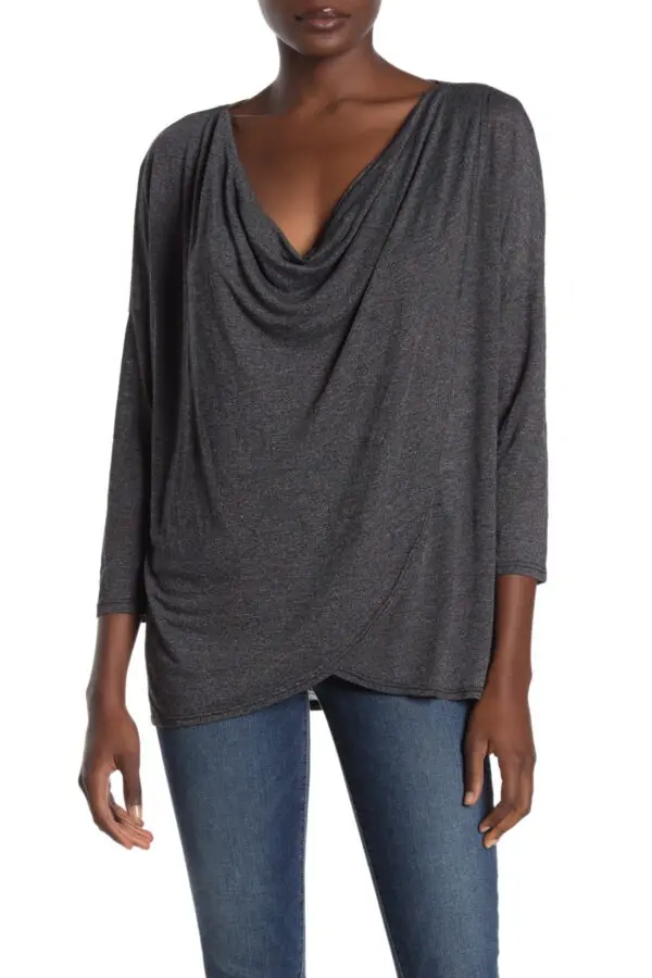 Michael Stars Kira One Size Top - Dark Charcoal - Image 2