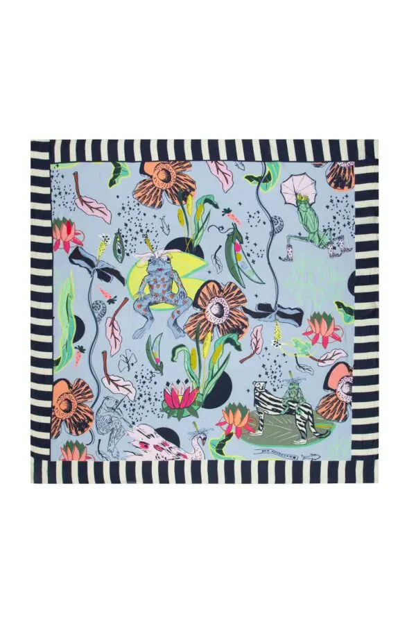 POM Amsterdam SP6452 Shawl - Waterland Blue - Image 4
