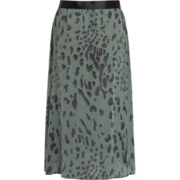 Bruuns Bazaar Lillie Kamillia Skirt - Dark Moss Print - Image 2