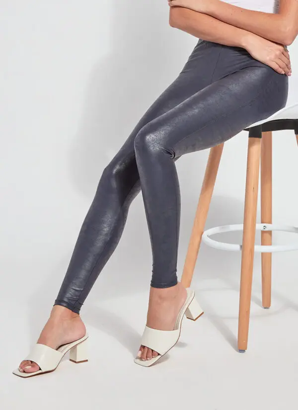 Lyssé Matilda Foil Legging - True Navy - Image 2