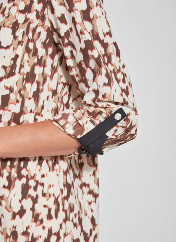 Lyssé Schiffer Microfibre Shirt - Printed Graphic Texture - Image 6