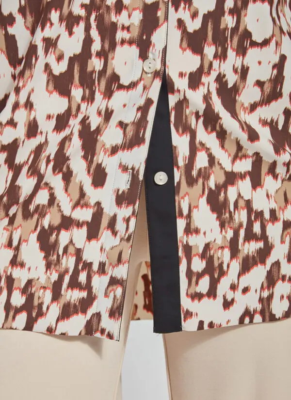 Lyssé Schiffer Microfibre Shirt - Printed Graphic Texture - Image 5