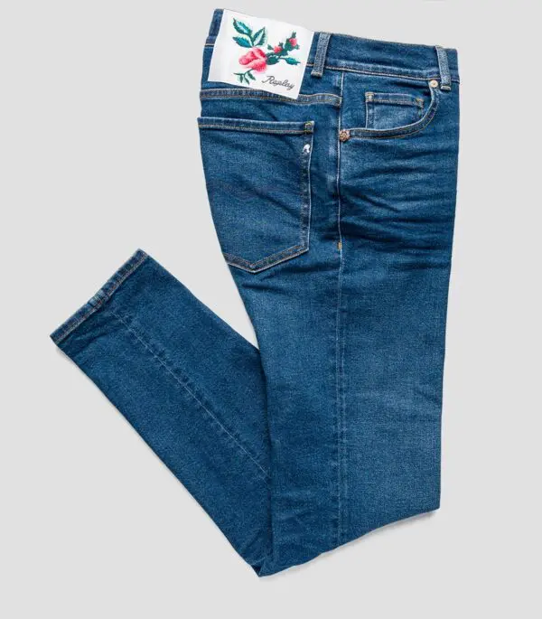 Replay Rose Label Kiley Tapered Jeans - Dark Blue - Image 5