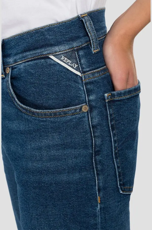 Replay Rose Label Kiley Tapered Jeans - Dark Blue - Image 3