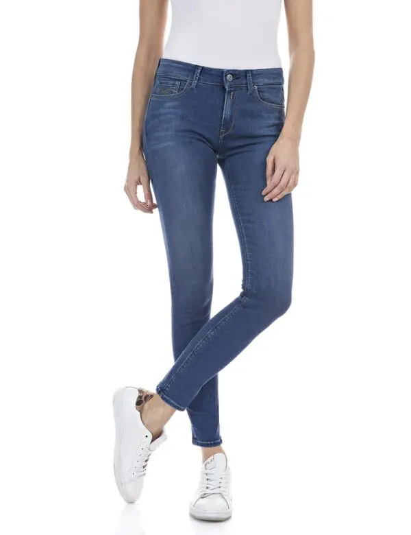 Replay Hyperflex New Luz Skinny Jeans - Medium Indigo