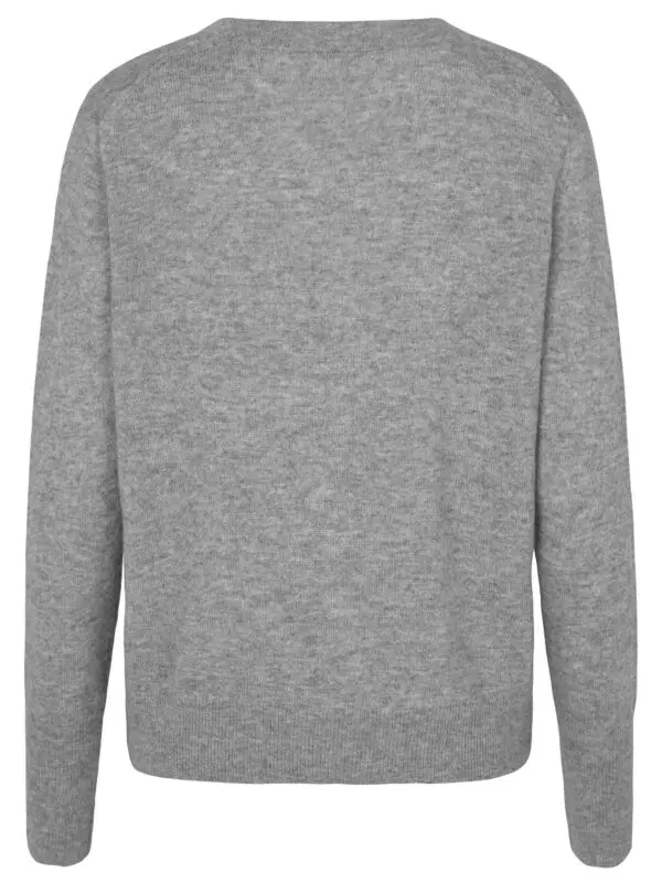 Rosemunde Laica Wool / Cashmere Pullover - Light Grey Melange - Image 2