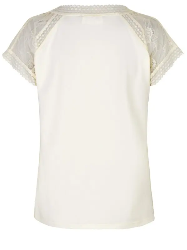Rosemunde Brioche T Shirt - Ivory - Image 2