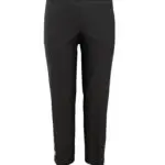 Up Pants 66853 Techno 25" Crop Trouser with Buttons - Black