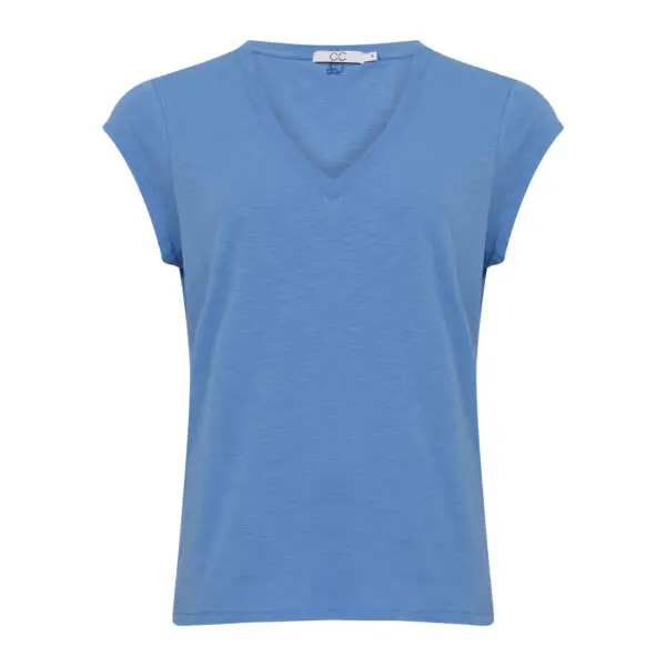 Coster Copenhagen CC Heart Basic V Neck T Shirt - Airy Blue