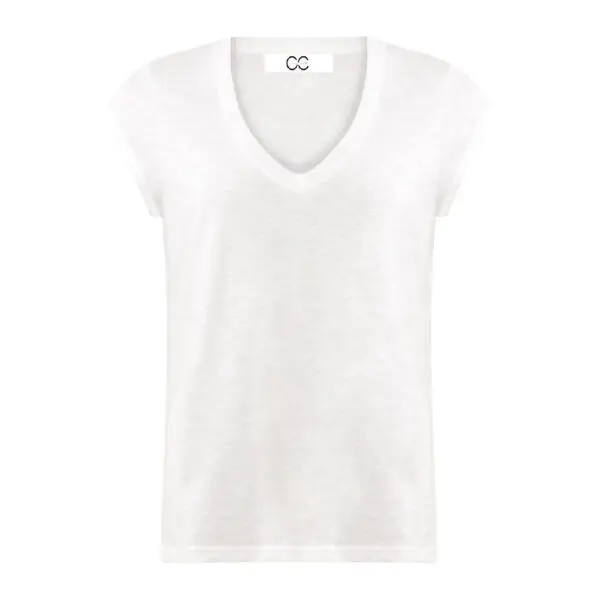 Coster Copenhagen CC Heart Basic V Neck T Shirt - White