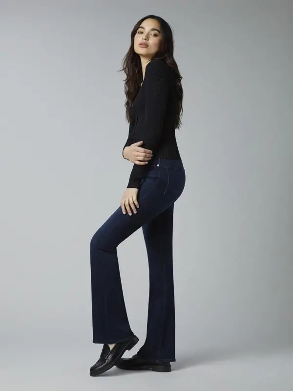 DL1961 Bridget High Rise Instaslim Boot Cut Jean - Mediterranean - Image 5