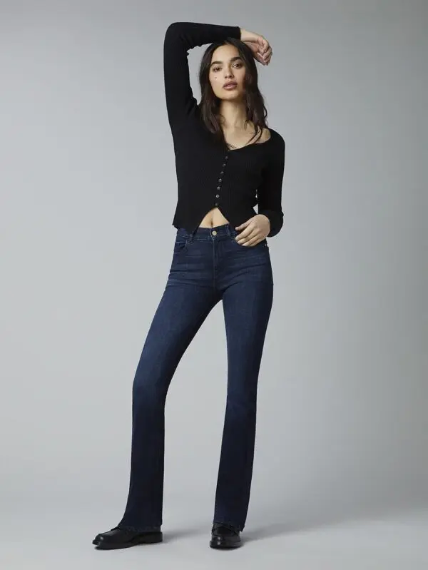 DL1961 Bridget High Rise Instaslim Boot Cut Jean - Mediterranean