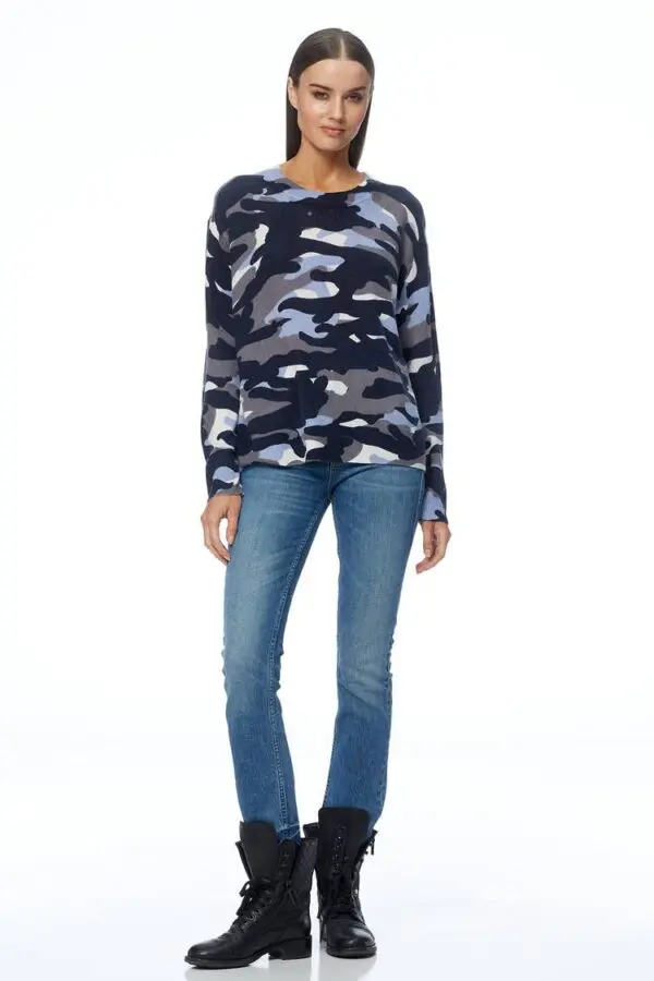 360 Cashmere Lennie Sweater - Blue Depths / Multi - Image 3