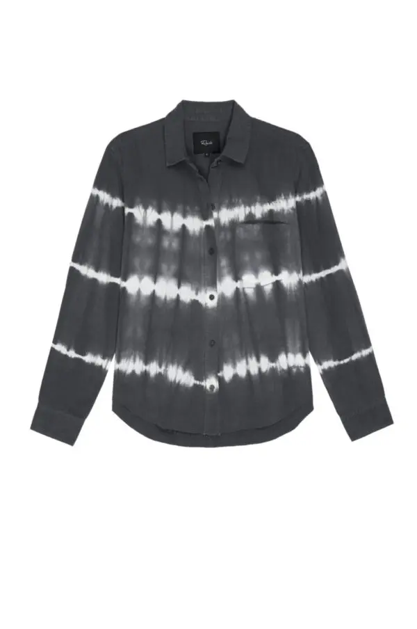 Rails Ingrid Raw Shirt - Coal White Waves