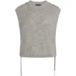 Bruuns Bazaar Parisa Regiza Knit Vest - Light Grey Melange