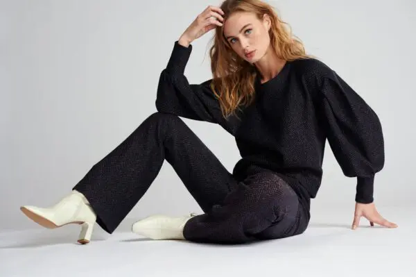 POM Amsterdam SP6708 Sweater - Blue Shimmer - Image 3