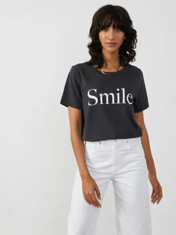 South Parade Lola 'Smile' T Shirt - Black - Image 3