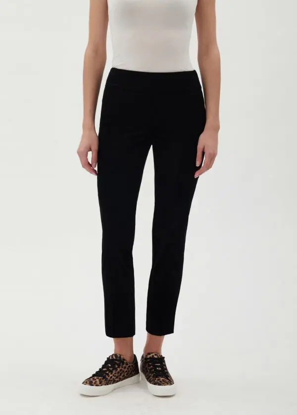 Up Pants 67395 Velvet Pull On Trouser - Black