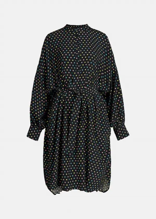 Essentiel Antwerp Asterical Oversized Dress - Black Polka Dot