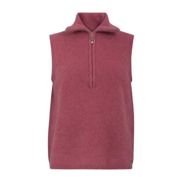 Coster Copenhagen Vest With Zipper in Alpaca - Shocking Pink