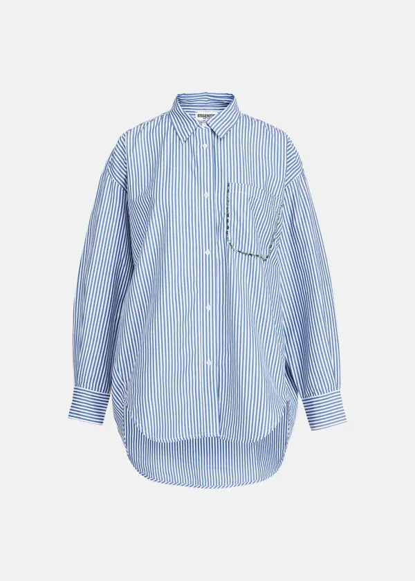 Essentiel Antwerp Akita Oversized Shirt - Combo 1 Blue White Stripe A1OW