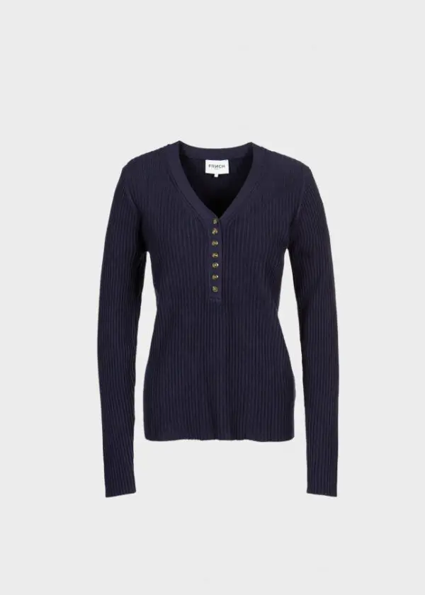 Frnch Nesly Knit - Bleu Marine - Image 4