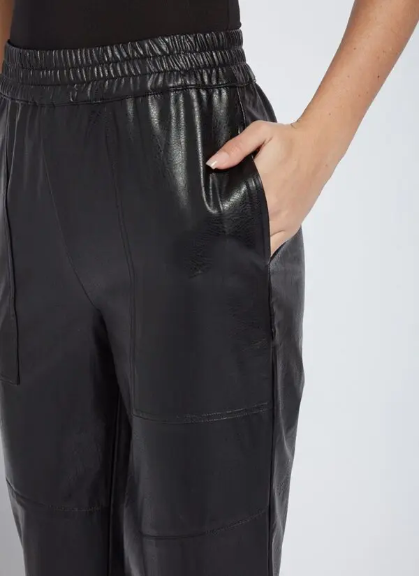 Lyssé Brisk Leather Jogger - Black - Image 3