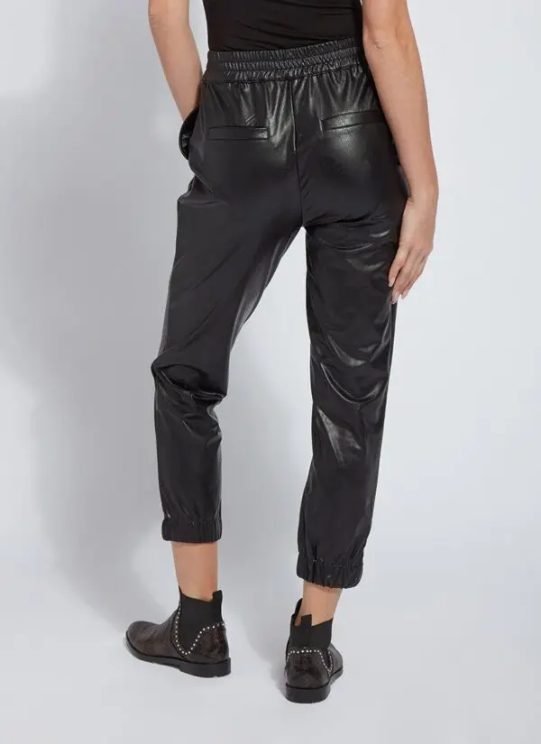 Lyssé Brisk Leather Jogger - Black - Image 2