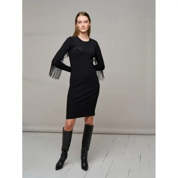 Bruuns Bazaar Celosia Fringe Dress - Black