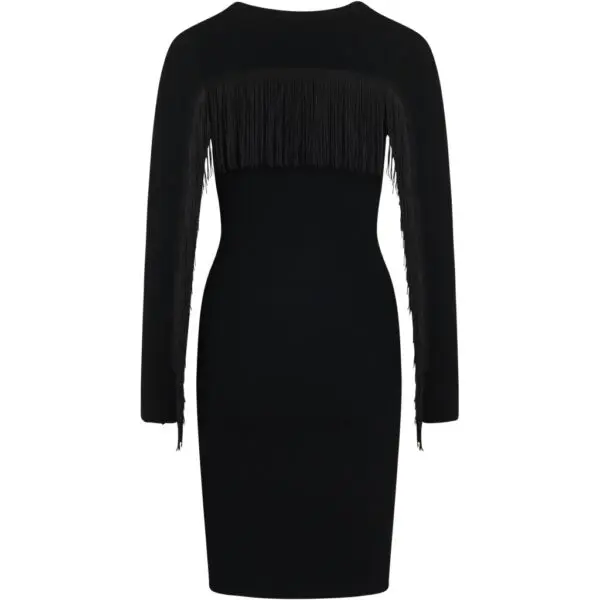 Bruuns Bazaar Celosia Fringe Dress - Black - Image 4