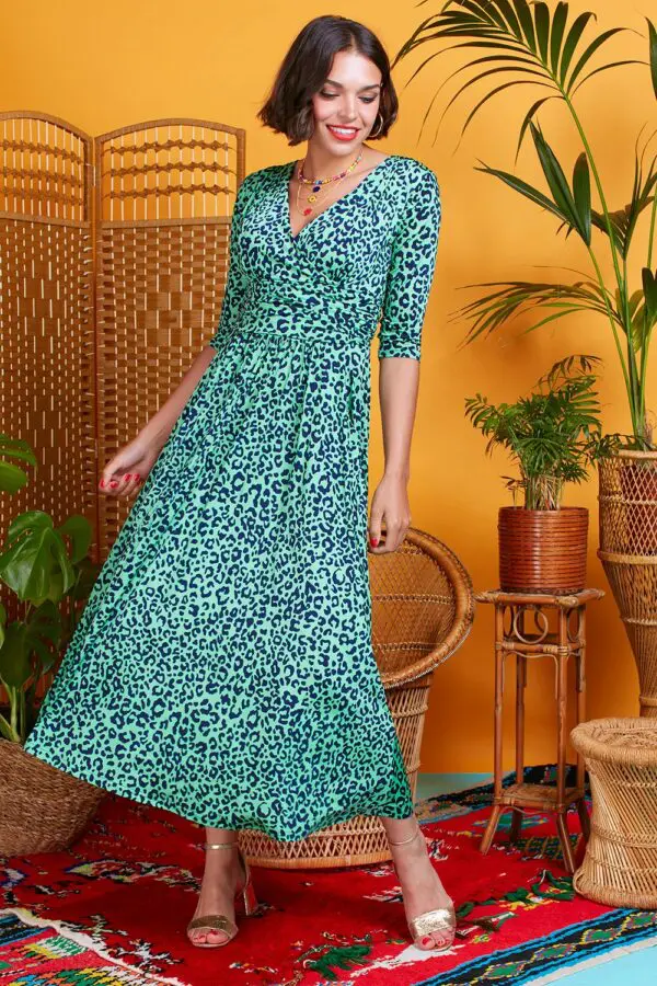 Onjenu Crawford Maxi Dress - Guepard Green