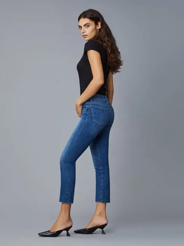 DL1961 Mara Straight Leg Jean - Stellar Raw - Image 2