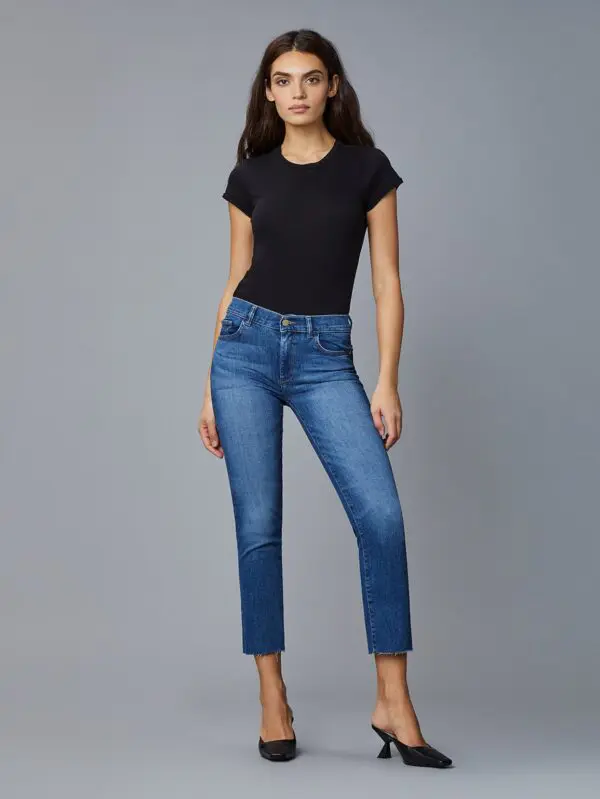 DL1961 Mara Straight Leg Jean - Stellar Raw