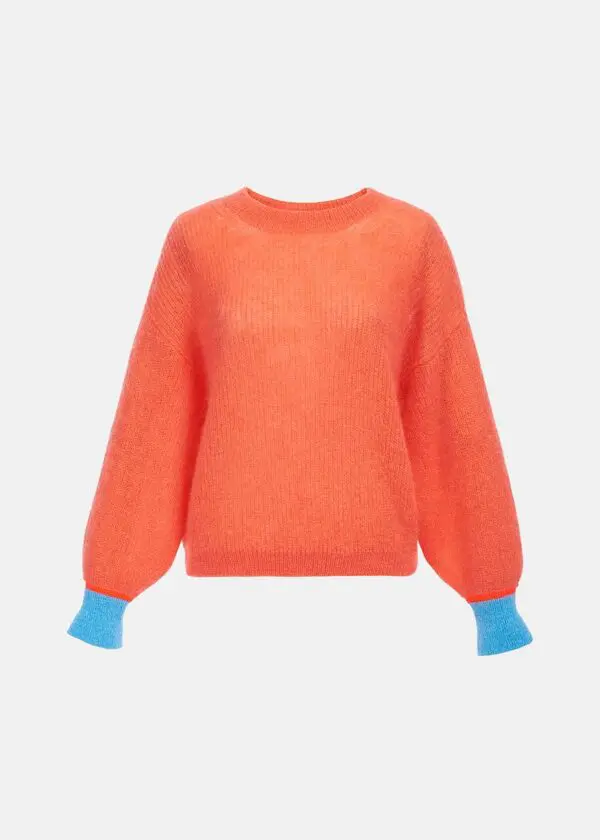 Essentiel Antwerp Bracking Mohair-Blend Sweater - Blood Orange